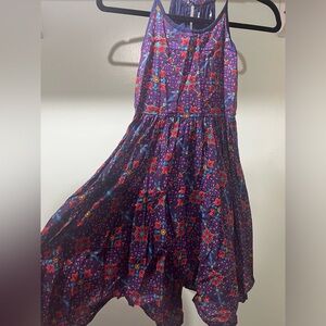 Anthropologie Boho Printed Handkerchief Hem Sundress